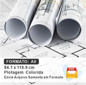 A0 -  84.1 X 118.9 cm Papel 75gr    Sem refile 