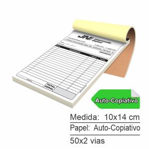 Talões - 2 vIAS - Auto-Copiativo Auto-Copiativo 10x14 cm 1x0 cor  Refile e Grampo 